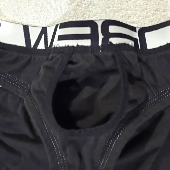 2fer Andrew Christian Tagless Black Briefs. - Picture 4 of 8